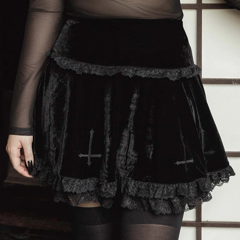 Women's Summer Fashion Sexy Slim Embroidered Lace Skirts