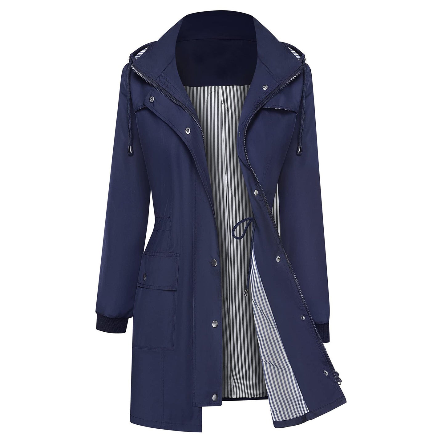 Women's Raincoat Waterproof Windbreaker Striped Mountaineering Outdoor Coats