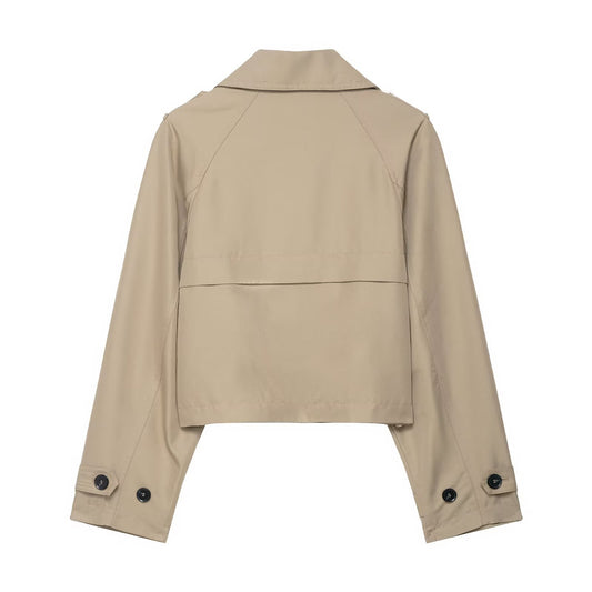 Women's Fashion Casual Double Breasted Trench Coats