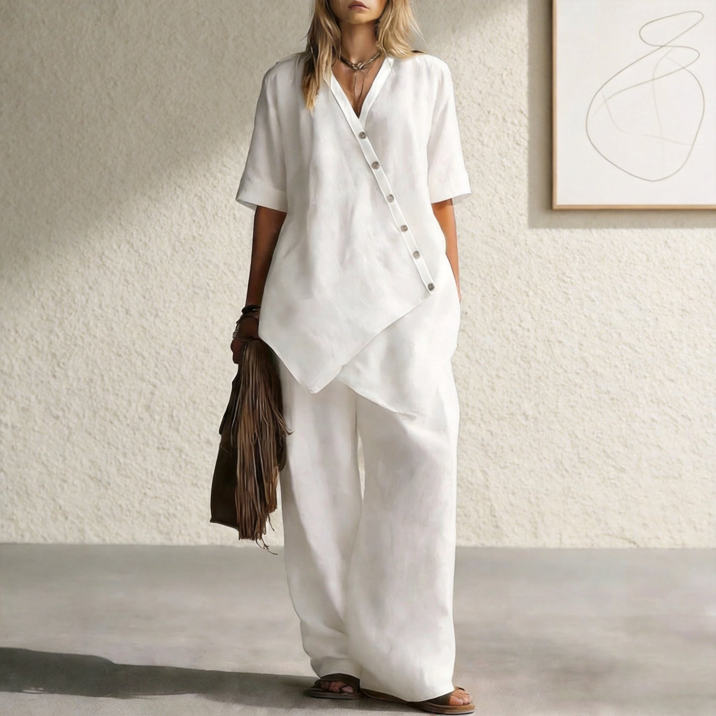 Women's Irregular Shirt Loose Sleeve For Fashion Casual Suit