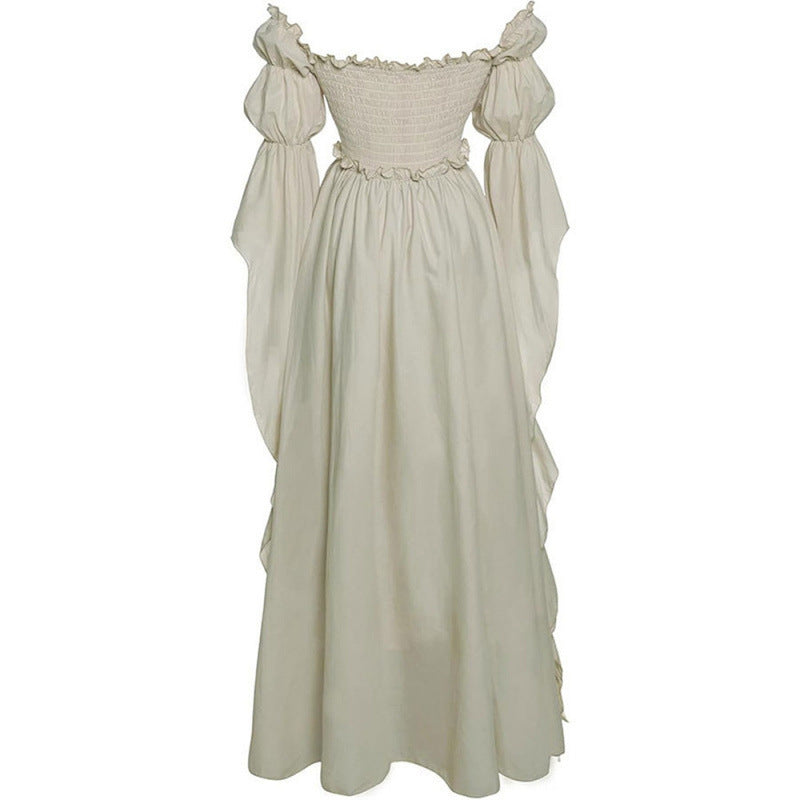 Women's Medieval Court Retro Stage Performance Long Dress