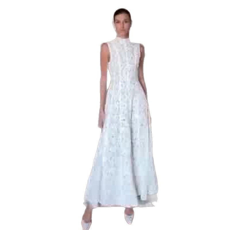 Women's Round Neck Sleeveless Slim Fit Elegant Dresses