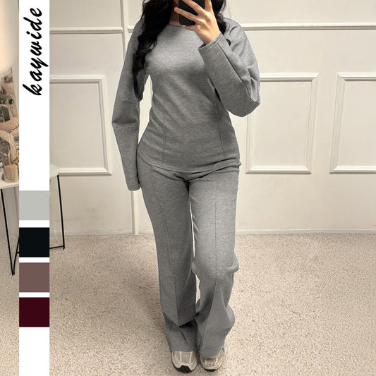 Cool Classic Women's T-shirt Trousers Two-piece Fashion Casual Suit