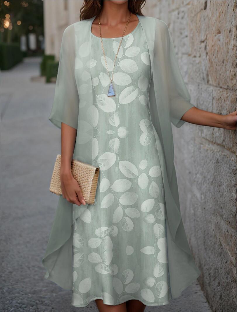 Innovative Fashion Elegant Chiffon Two-piece Set Dress