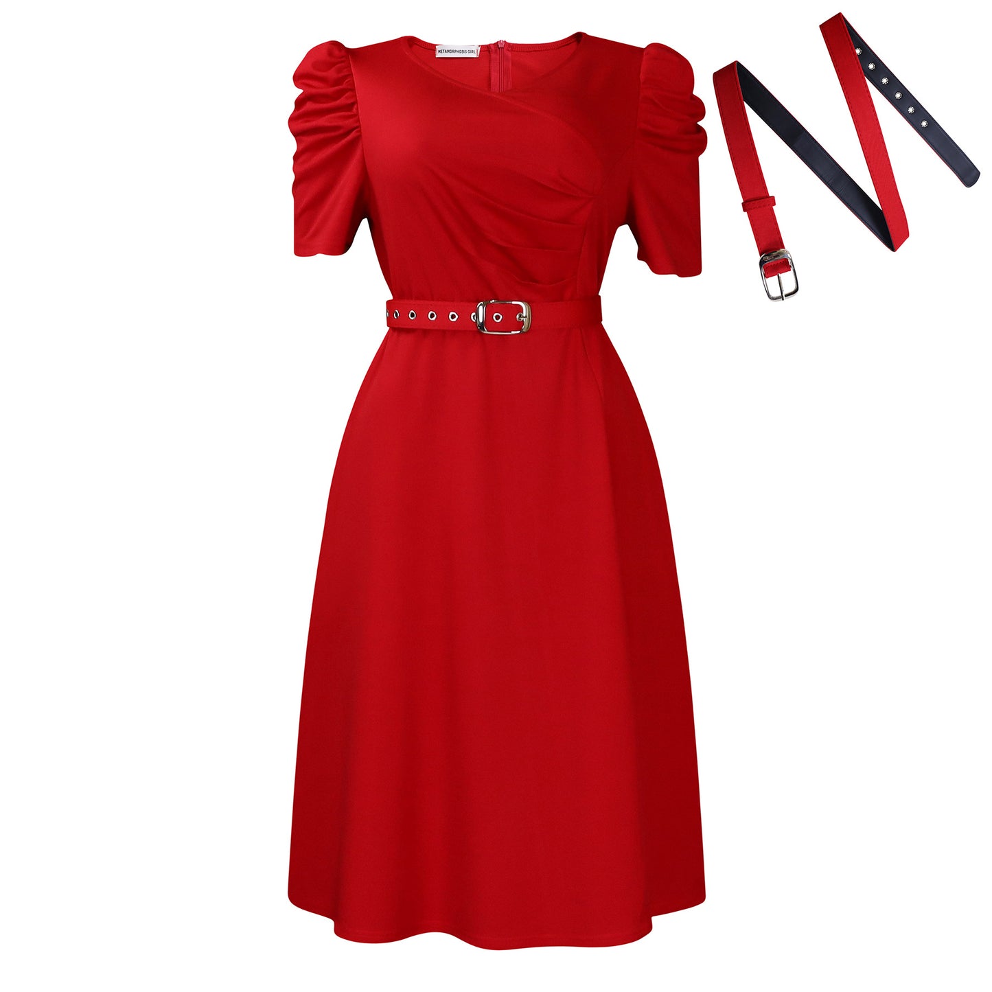 Women's Fashionable Pleated Elegant Large Swing Dress Dresses