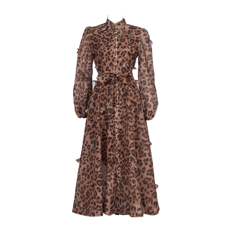 Catwalk Design Sense Hanging Flower Long Dresses