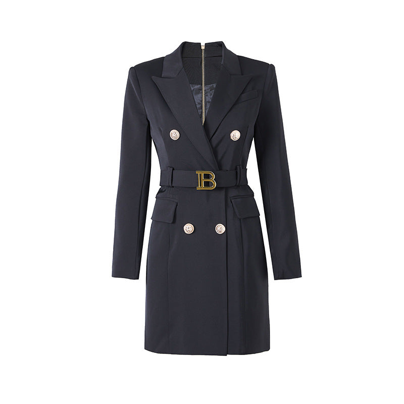 Long Sleeve Lace Up Slim Fit Elegant Dress Dresses