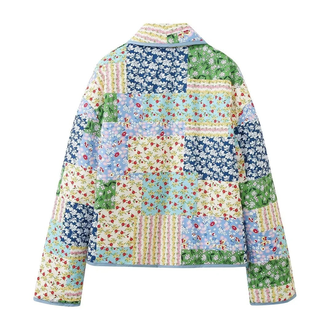 Glamorous Innovative Lapel Fashion Pattern Print Jackets