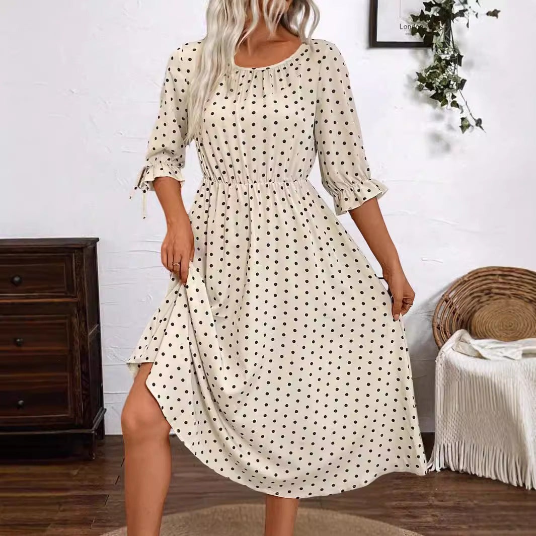 Women's Style Elegant Comfortable Polka Dot Wide Waist Dress