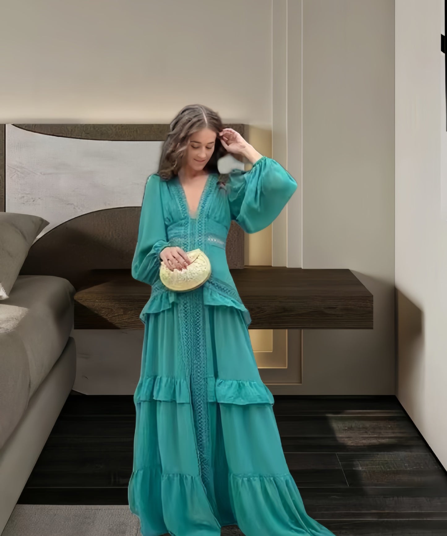 Stylish Ruffled Dress Autumn Split Expansion Dresses