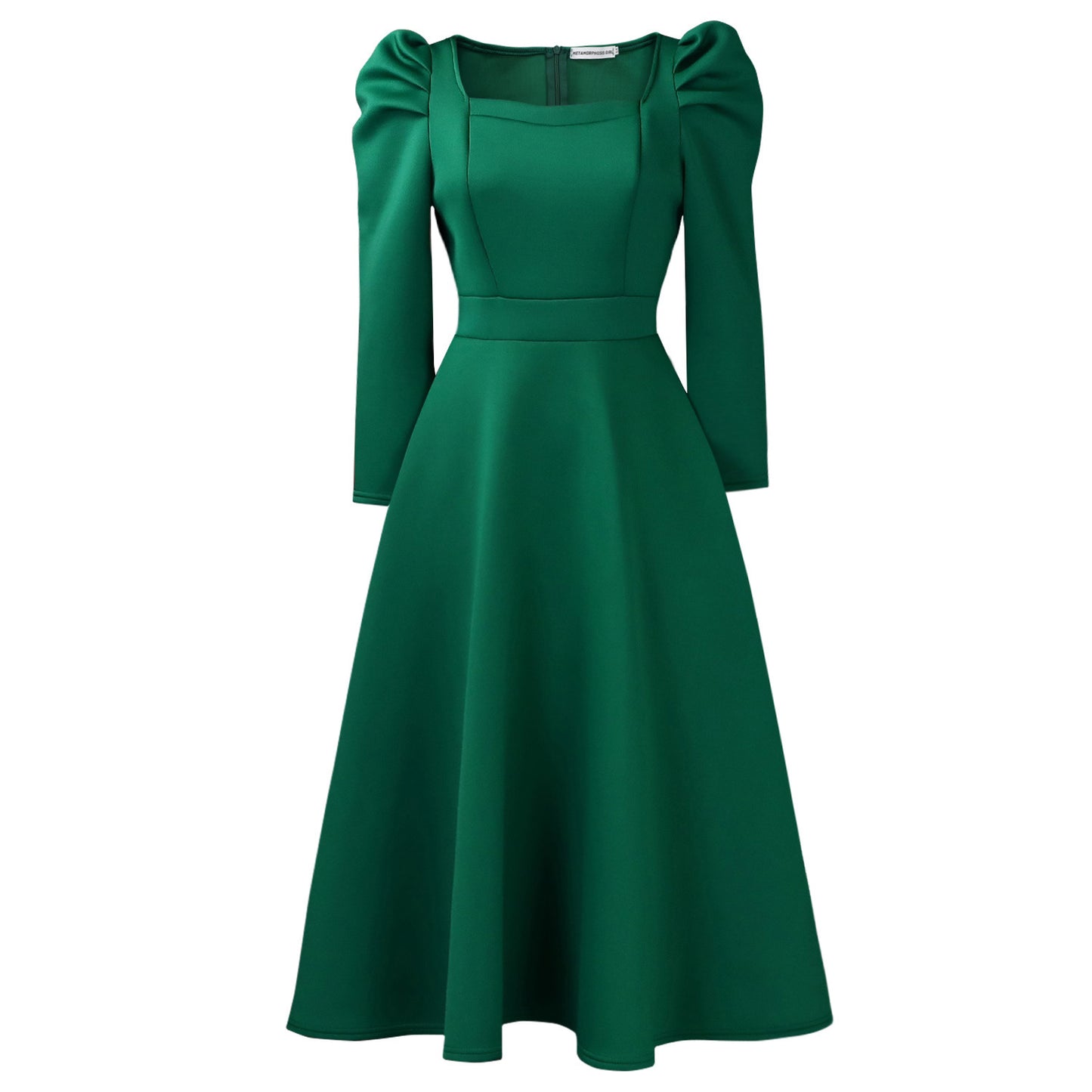 Women's Fashion Solid Color Square Collar High Waist Skirts