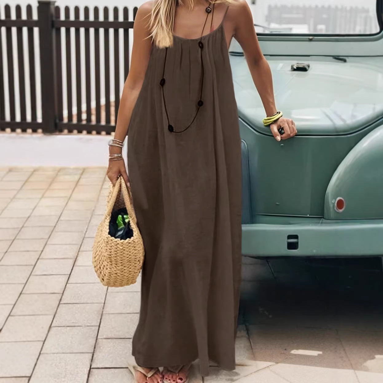Women's Loose Casual Summer With Suspenders High-grade Dress