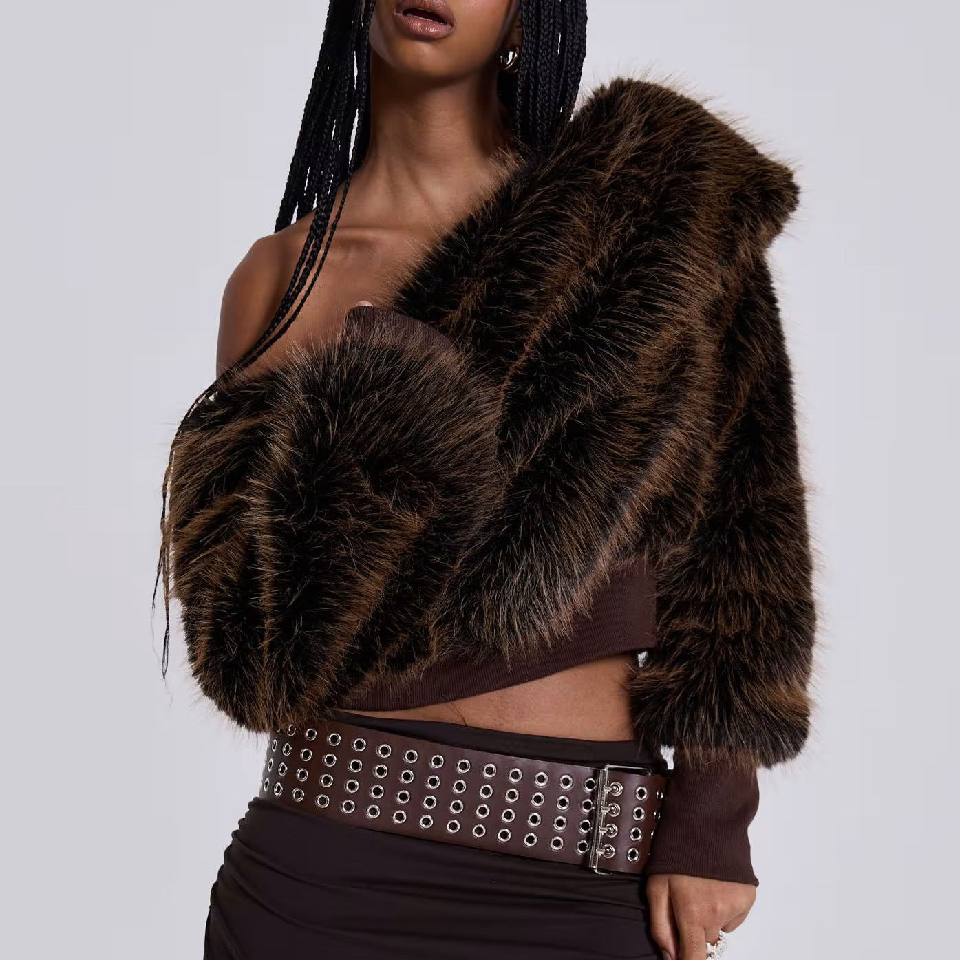 Women's Eye-catching Street Style Midriff Outfit For Tops