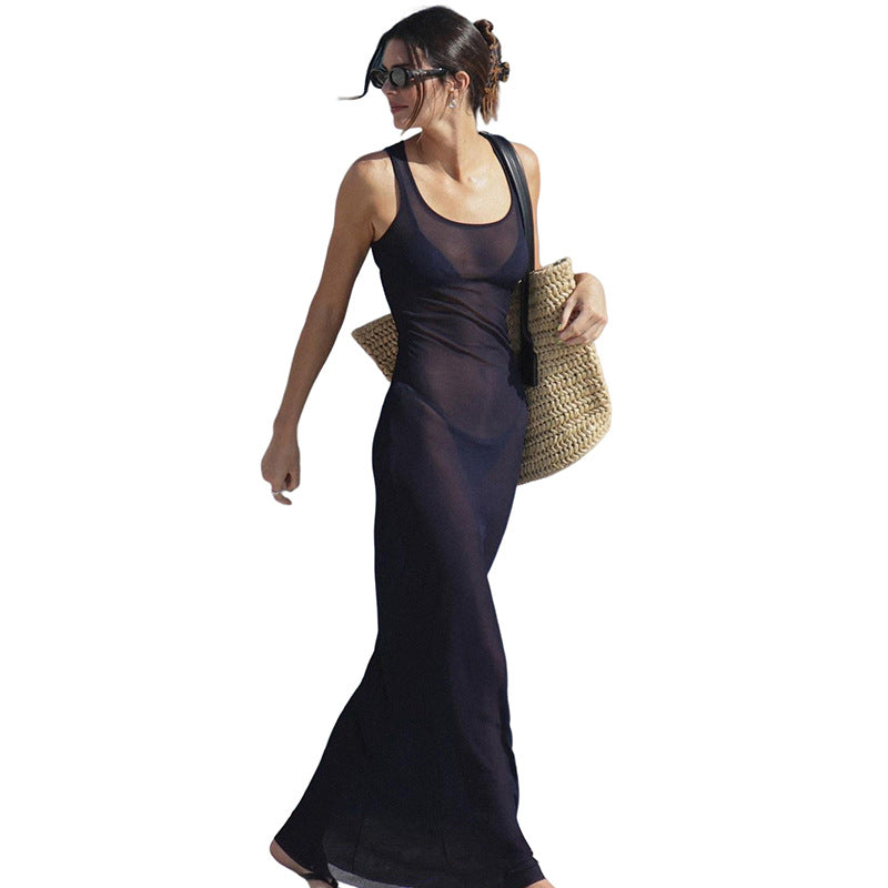 Women's Summer Sexy Mesh Holiday Dress For Dresses