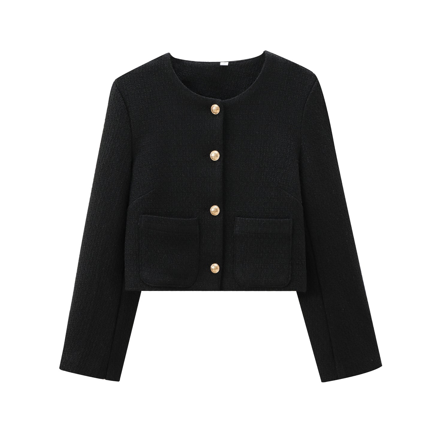 Autumn Woolen Round Neck Outer Wear Coats