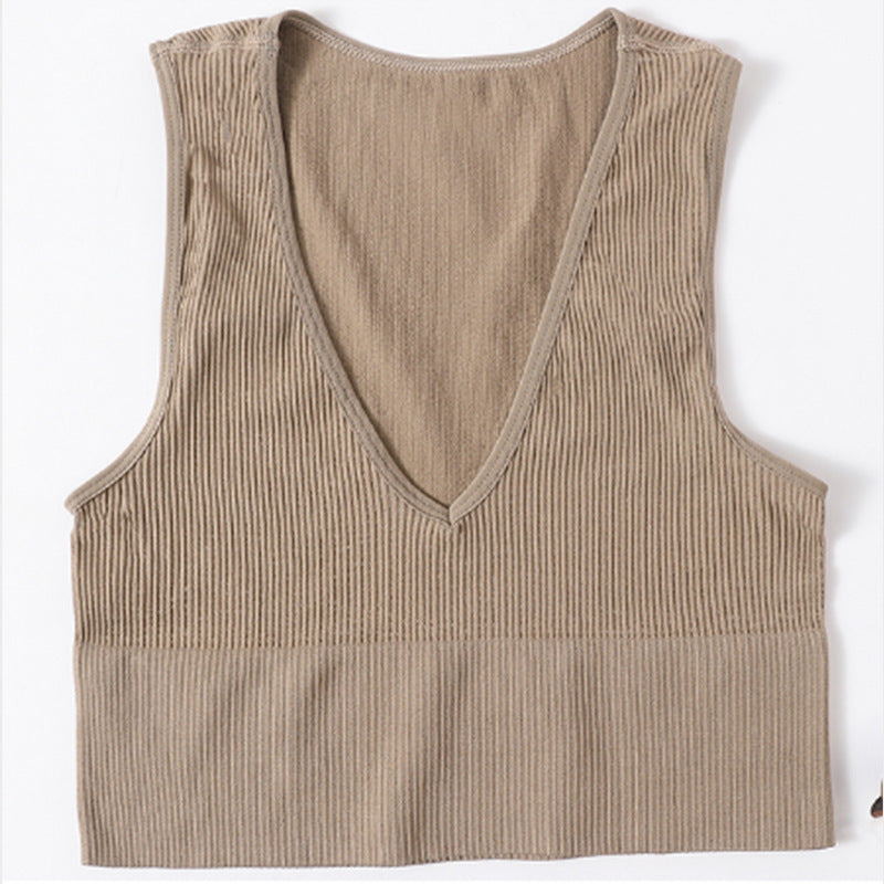 Women's Fashionable Cropped Sexy Underwear Deep Collar Cool Tops