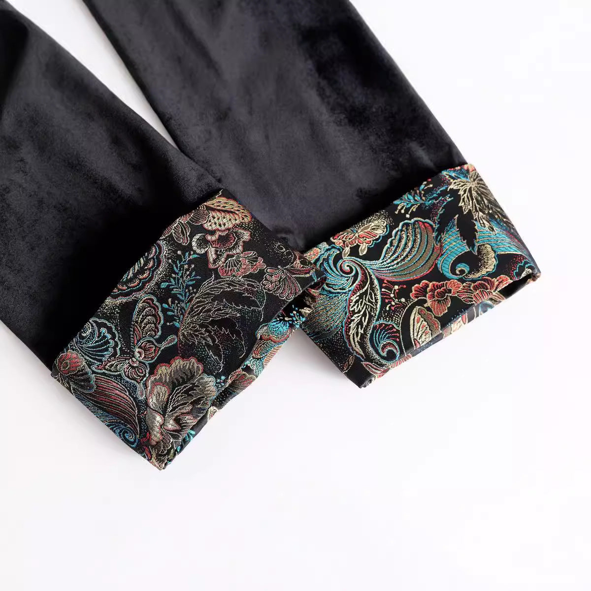 Women's Chinese Style Ethnic Round Neck Veet Blouses