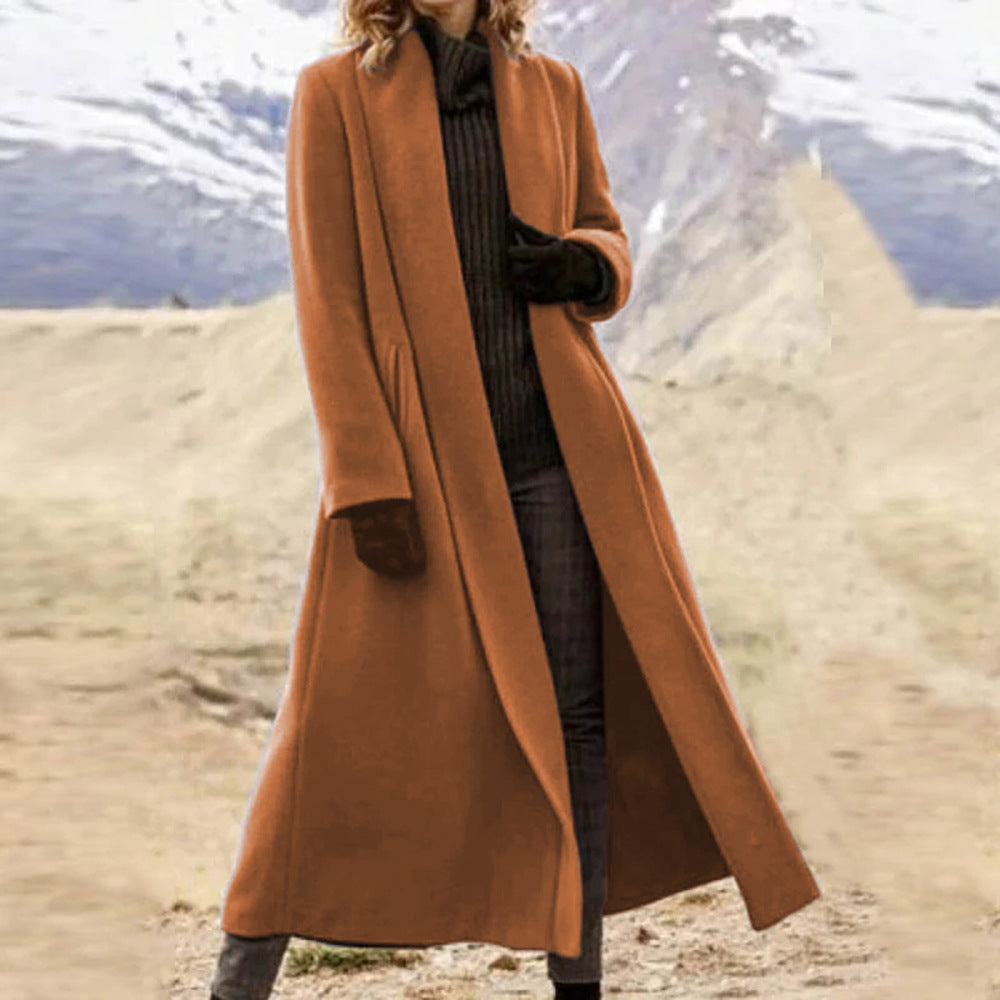 Women's Durable Glamorous Casual Woolen Trench Coats