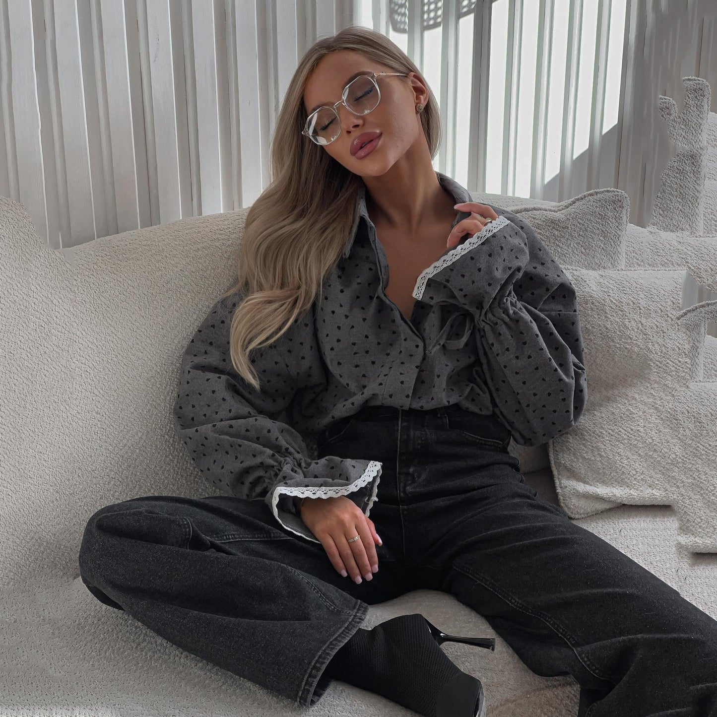 Women's Fashion Hot Trendy Shirt Single-breasted Autumn Tops