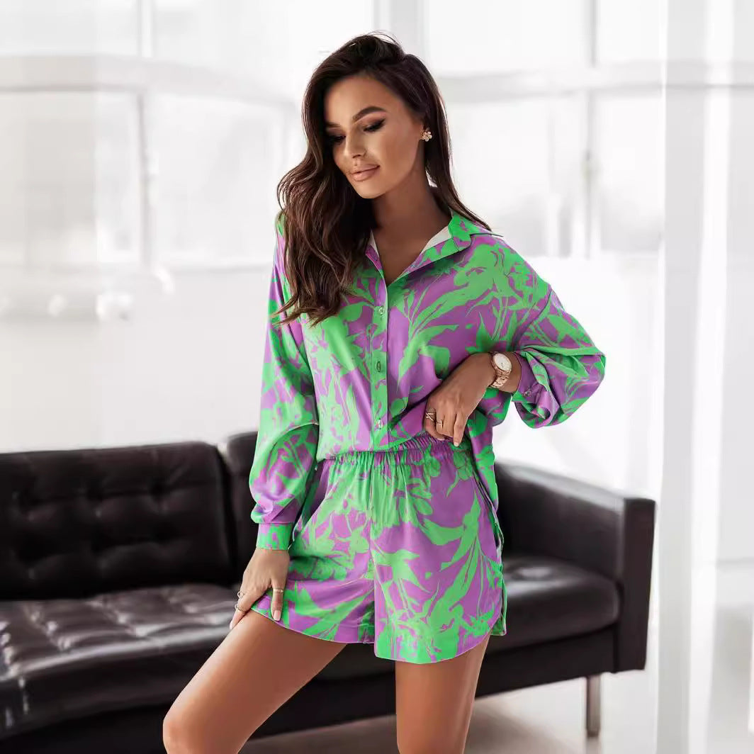 New Fashion Women's Vacation Style Shirt Fashion Casual Suit