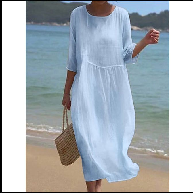 Women's Summer Long Printed Casual Fashion Ladies Dresses