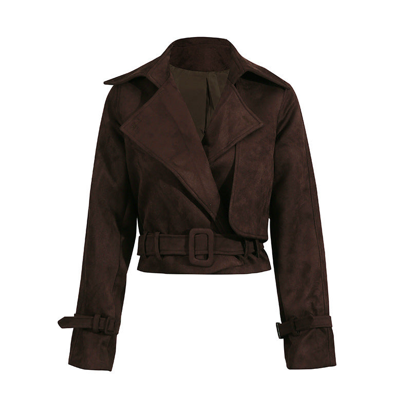 Women's Fashionable Trendy Retro Personality Pure Color Coats