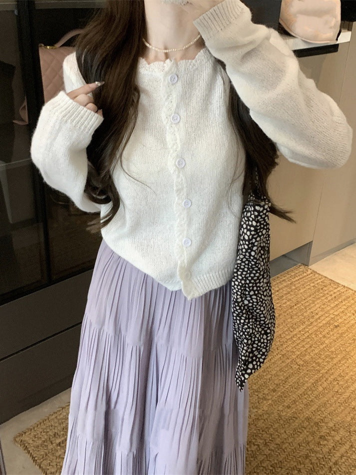 Women's Round Neck Korean Dopamine Gentle Women's Sweater