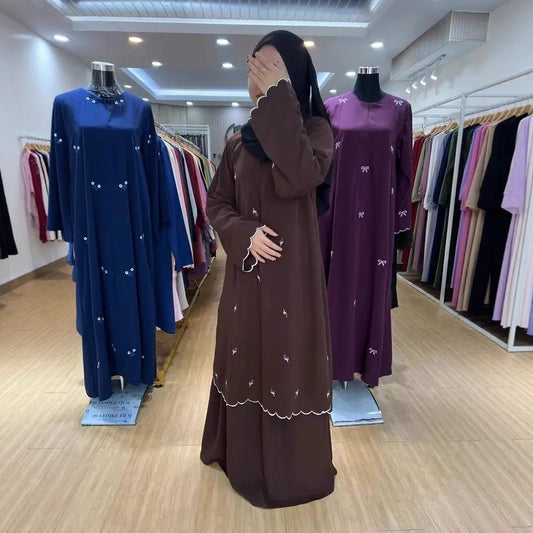Spring Solid Color Loose Embroidered Temperament Fashion Casual Suit