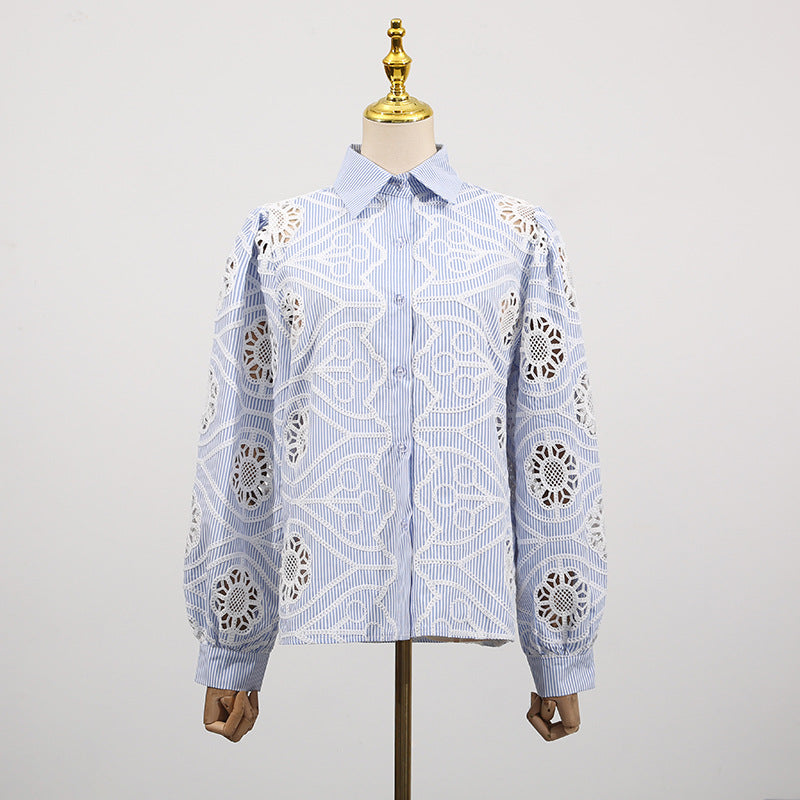 Women's Autumn Design Long-sleeved Shirt Korean Style Versatile Tops