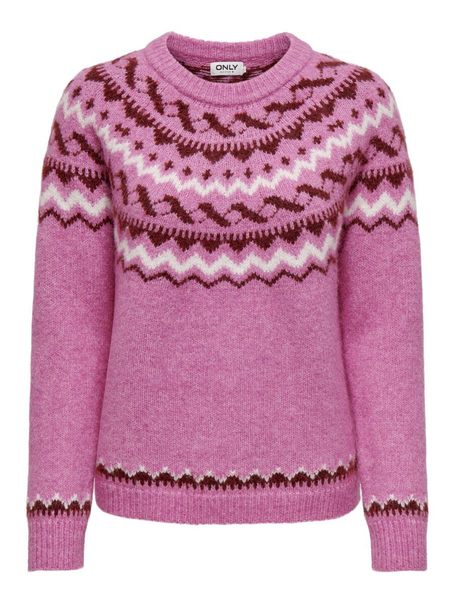 Women's Round Neck Multicolor Loose Fashion Pullover Sweater