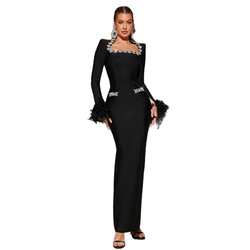 Women's Sleeve Tight Bandage Dress Banquet Elegant Dresses