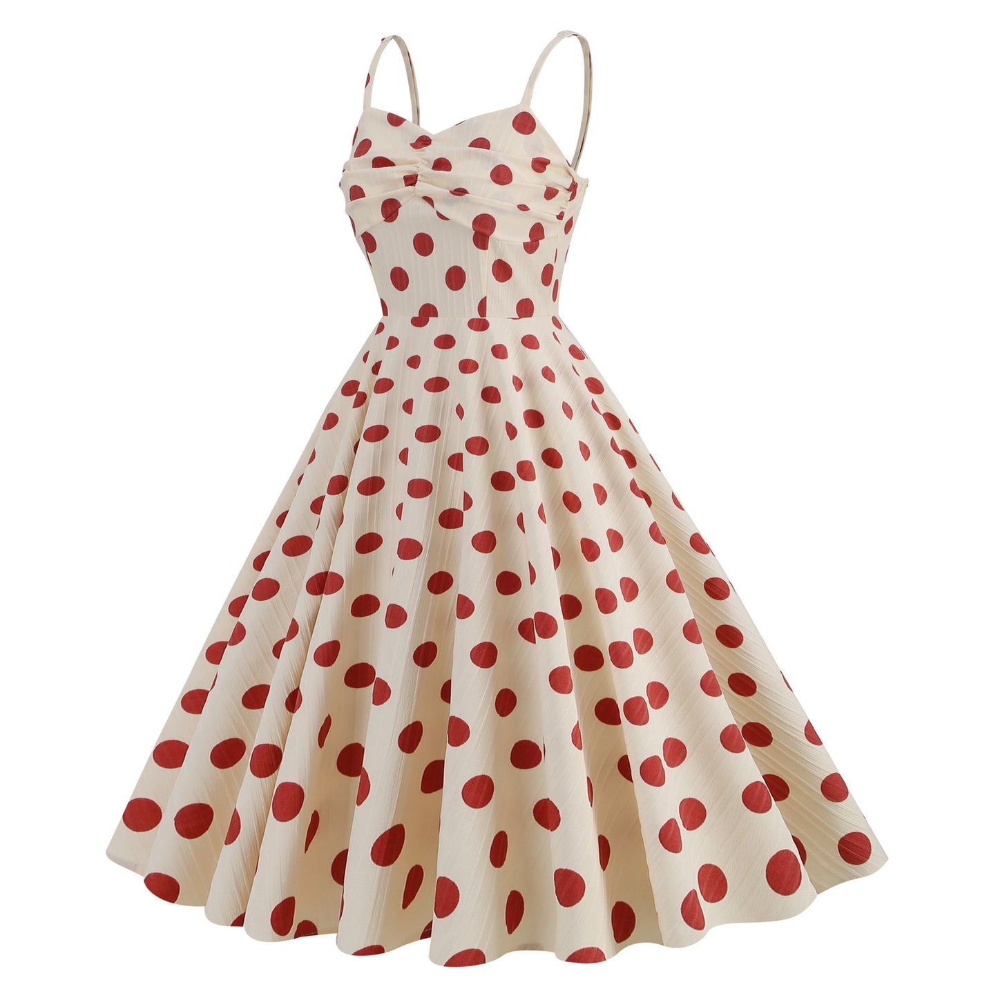 Style Retro Fresh Holiday Big Polka Dresses