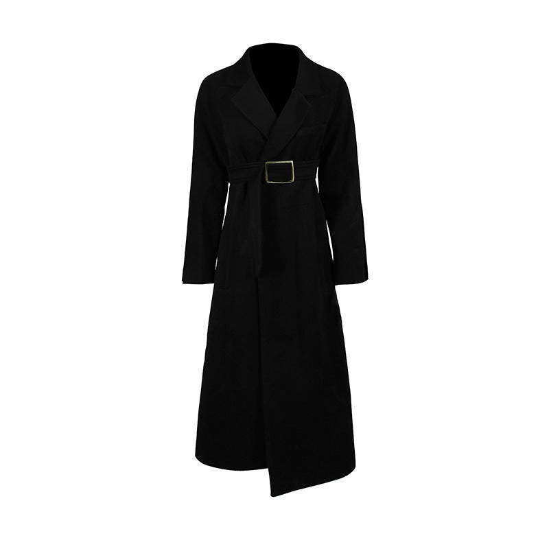 Women's Hepburn Style Classic Profile Overcoat Autumn Lapel Coats
