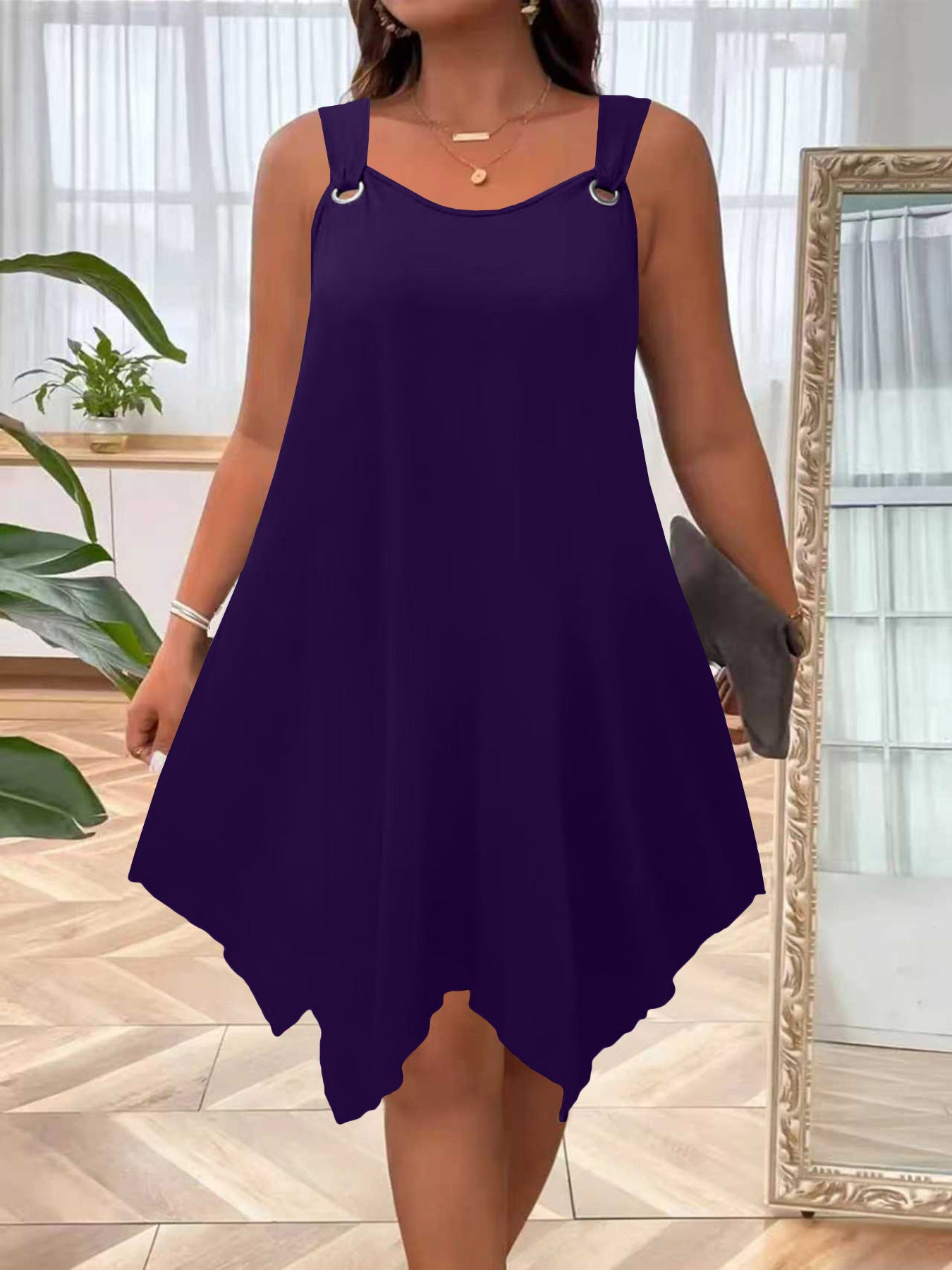 Women's Summer Elegant A- Line Round Neck Dress