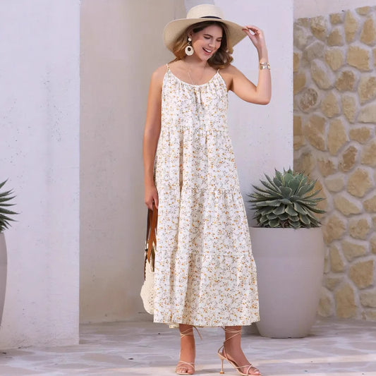 Women's Summer Casual Holiday Small Floral Pattern Dress