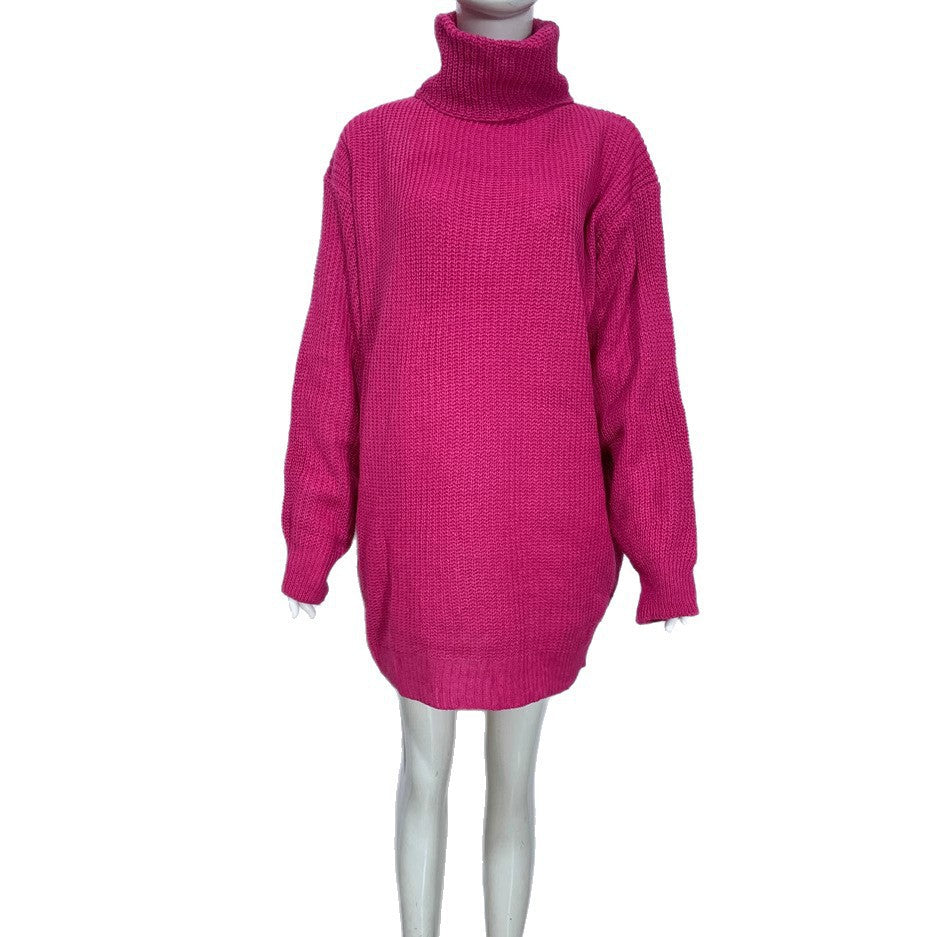 Women's Long Sleeve Solid Color Loose Knit Sweaters