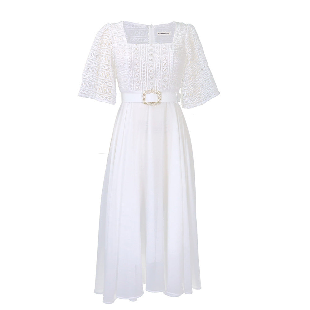 Fashion Chiffon Patchwork Beaded African Dress Dresses