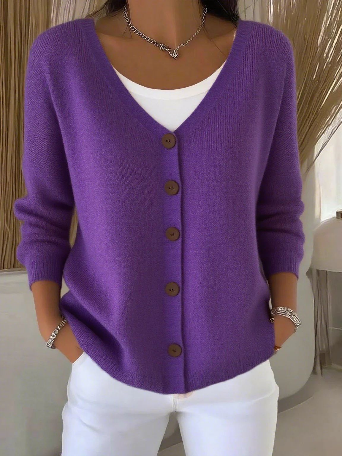 Durable Women's Knitted Casual Fashion For Cardigans
