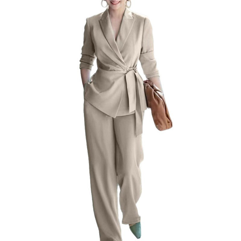 Women's Autumn Elegant Solid Color Two-piece Fashion Casual Suit