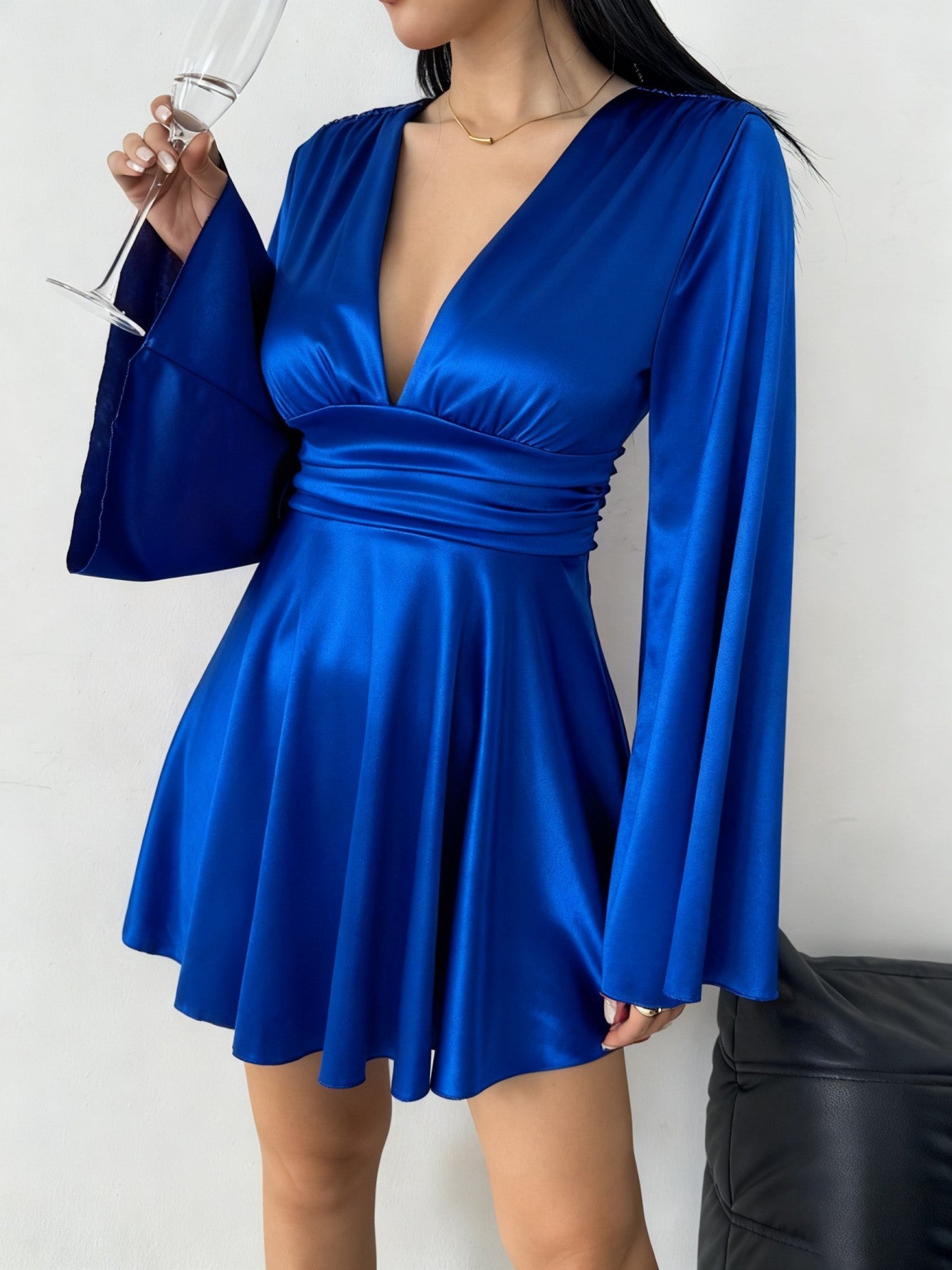 Women's Party Elegant Solid Color Long Sleeve Dress