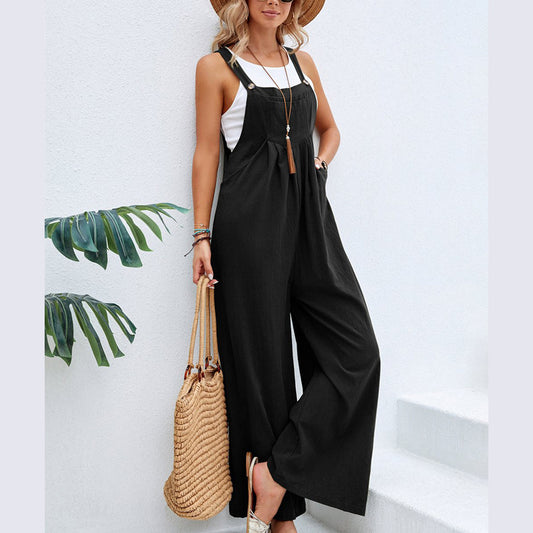 Women's Retro Style Trousers Solid Color Casual Pants