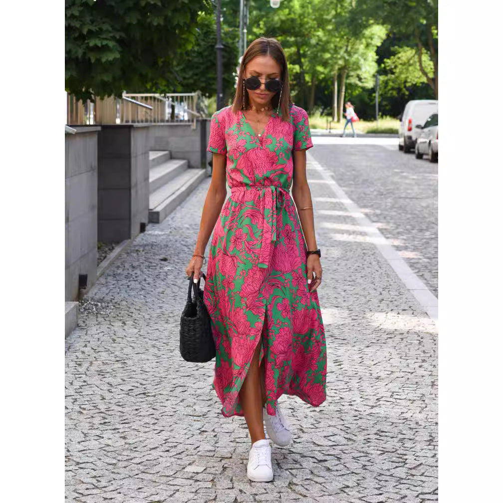 Women's Holiday Polka Dot Printed Lace Up Tight Waist Mid-length Shorts
