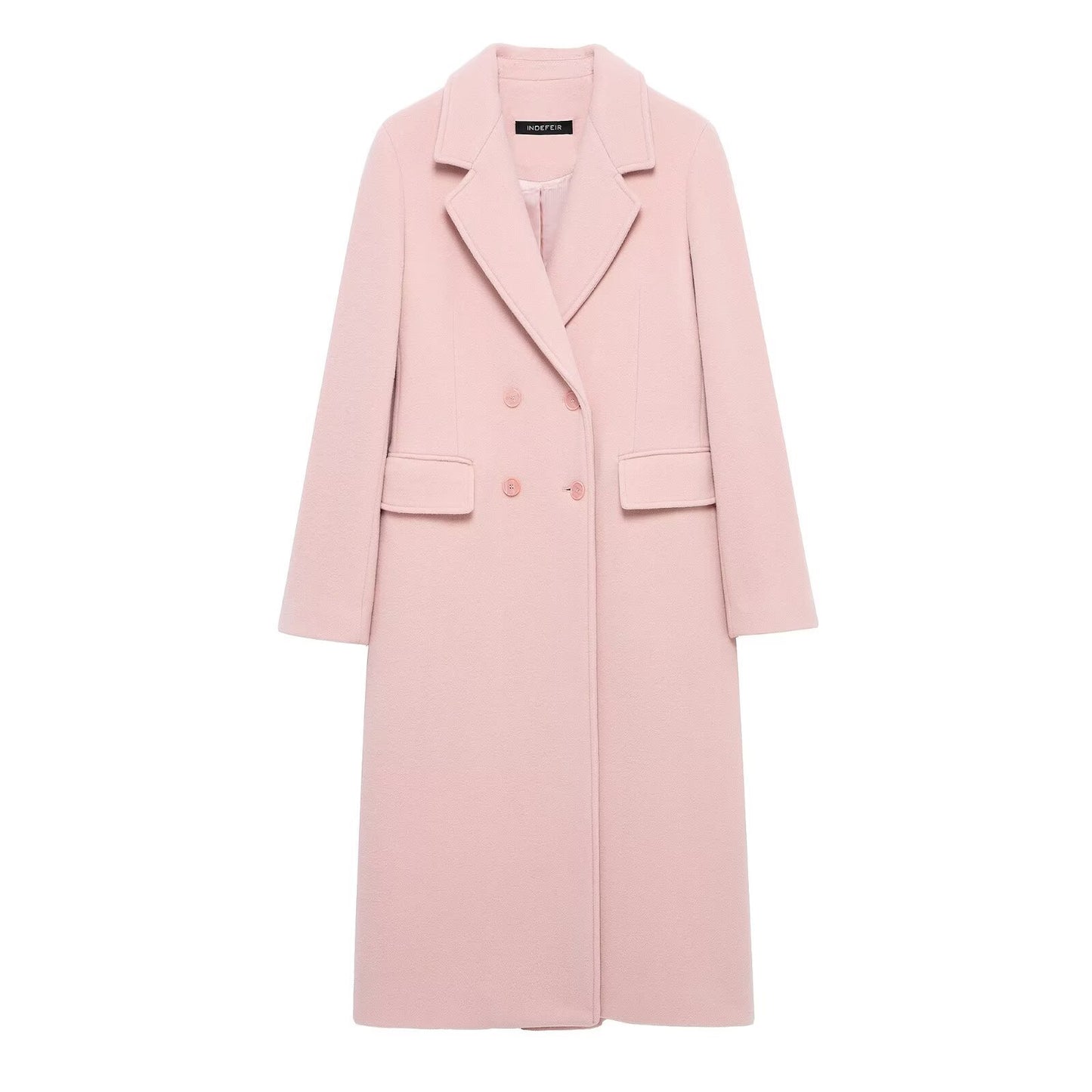 Women's Fashion Casual Temperament Mid-length Woolen Overcoat Coats