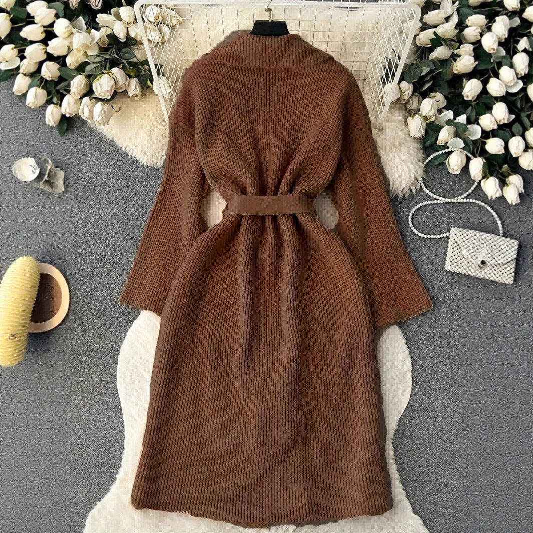 Women's Elegant Simple Long Fashion Knitted Women's Sweater