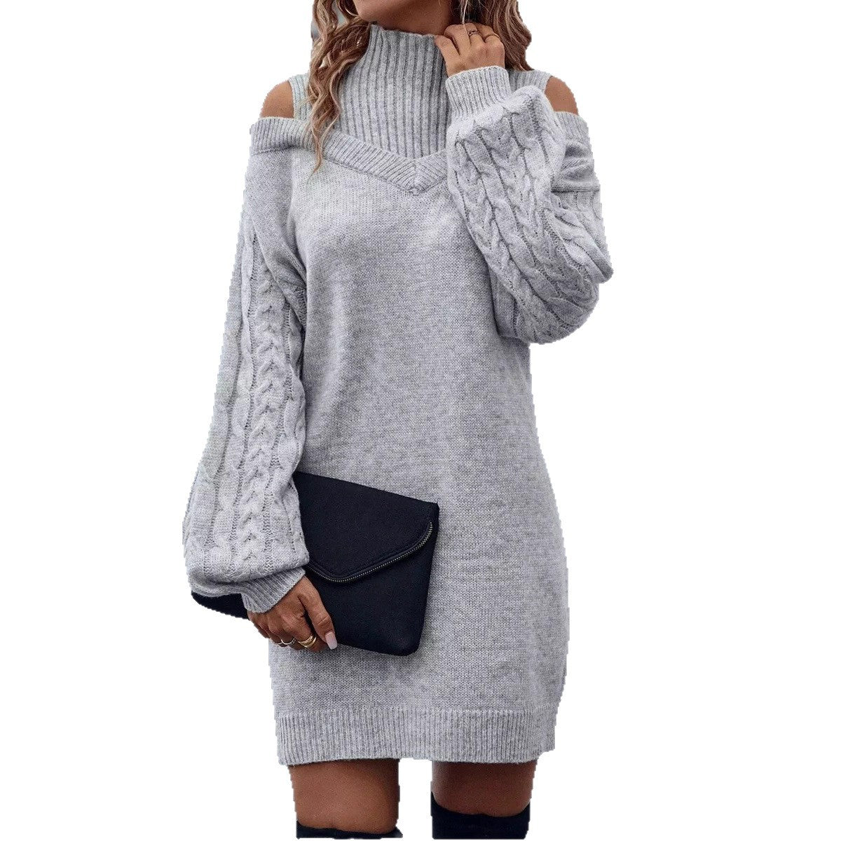 Loose Pullover Mid-length Half Turtleneck Long Sweaters