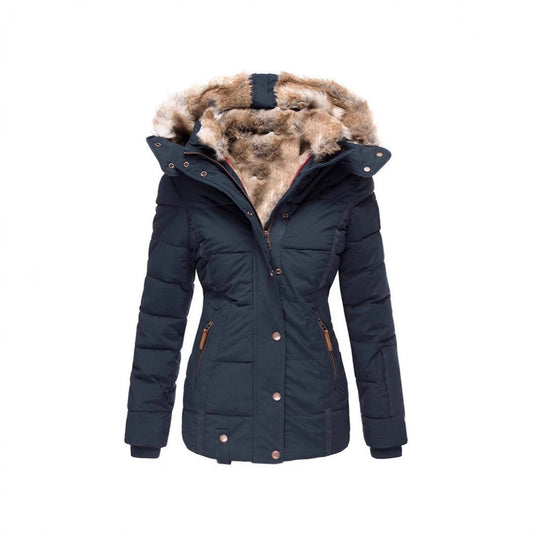 Women's Winter Warm Fur Collar Cotton Clothes Coats