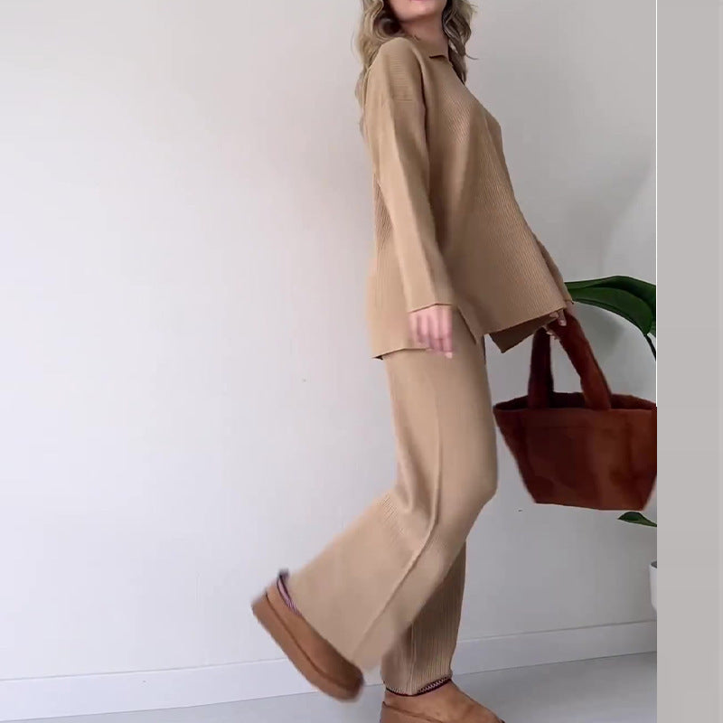 Women's Autumn Solid Color Fashion Lapel Loose Suits