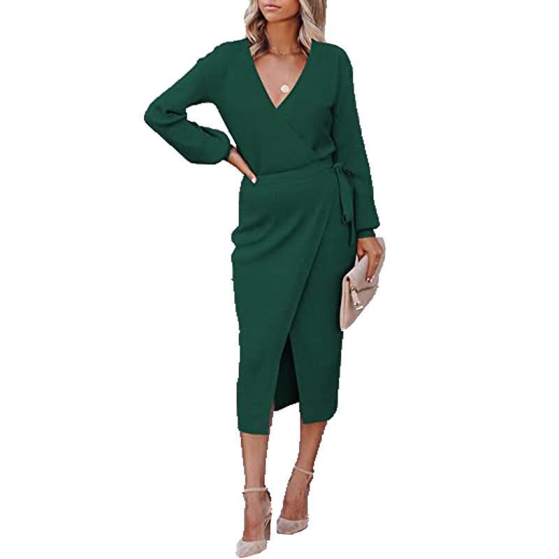 Versatile Women's Long Elegant Graceful Knitted Dress