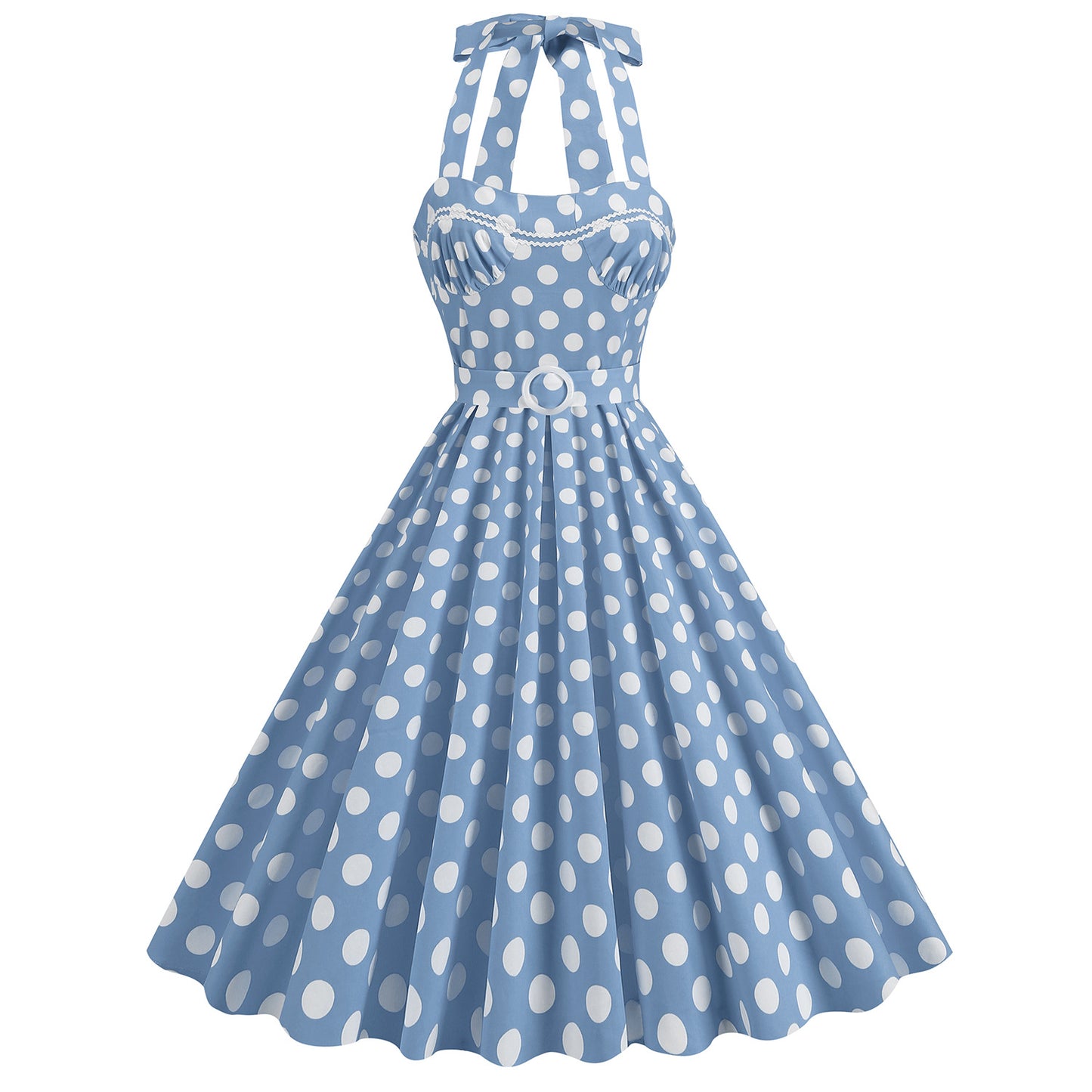 Style Polka Dots Retro Temperament Lace Dresses
