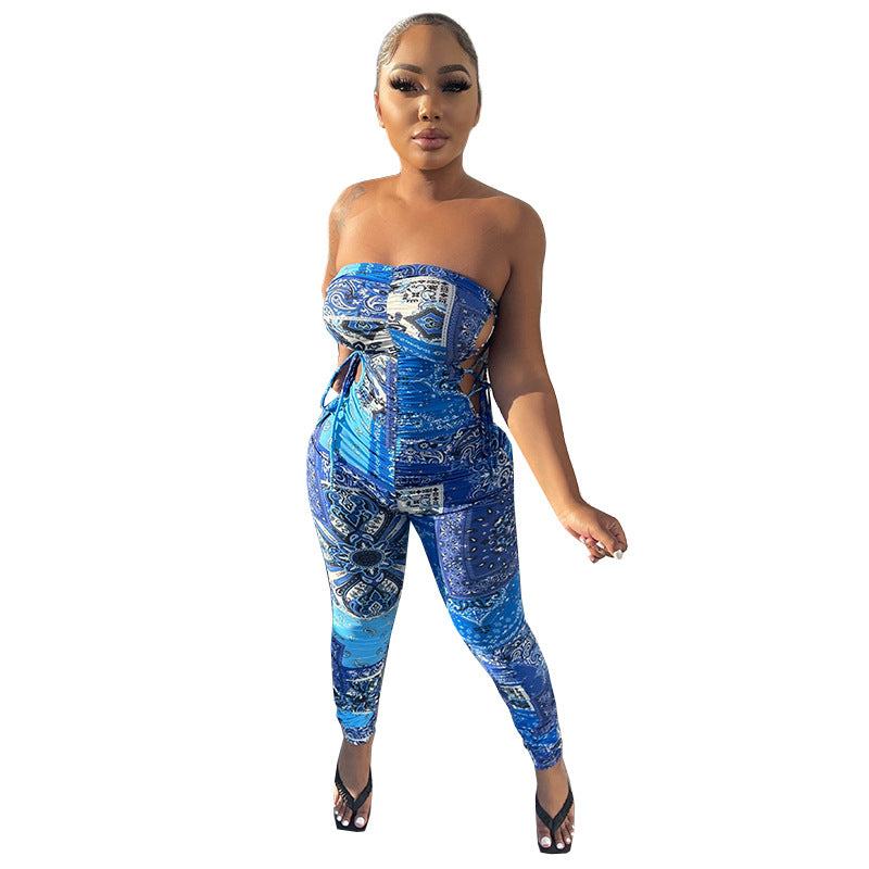 Women's Spring Fashion Casual Pleated Sexy Jumpsuits